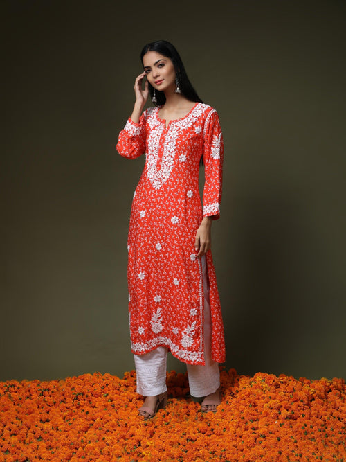 Beautiful Long Kurti with great embroidery detailing. | Indian designer  wear, Fancy kurti, Kurta designs